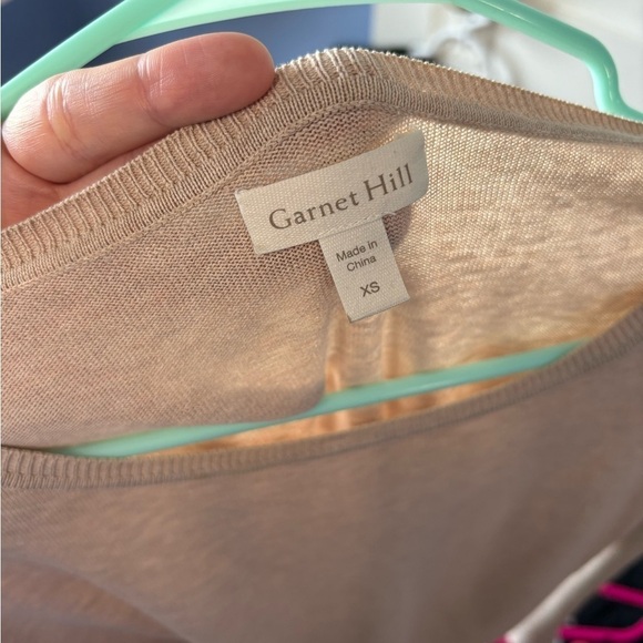 Garnet Hill Tan and Cream Oversized Sweatshirt - Picture 2 of 5